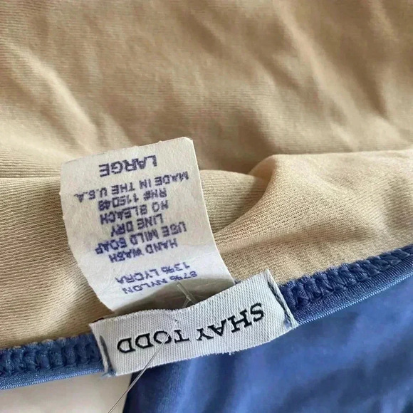 Shay Todd One Piece Cutout Swimsuit Blue Large - Picture 6 of 6